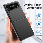 For Samsung Galaxy Z Flip4 5G Hard PC Phone Case Rubberized Anti-fingerprint Anti-scratch Flipping Cover