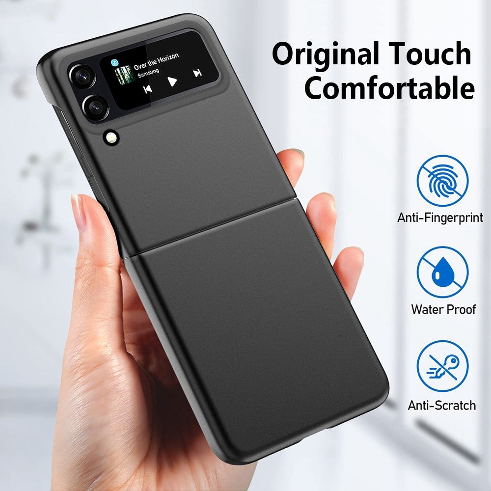 For Samsung Galaxy Z Flip4 5G Hard PC Phone Case Rubberized Anti-fingerprint Anti-scratch Flipping Cover