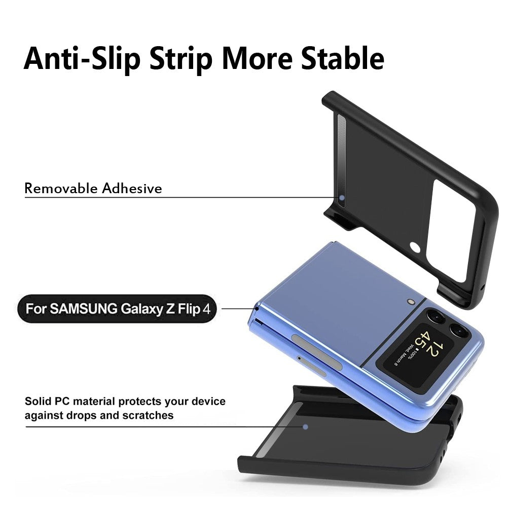 For Samsung Galaxy Z Flip4 5G Hard PC Phone Case Rubberized Anti-fingerprint Anti-scratch Flipping Cover