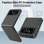For Samsung Galaxy Z Flip4 5G Hard PC Phone Case Rubberized Anti-fingerprint Anti-scratch Flipping Cover
