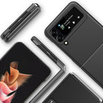 For Samsung Galaxy Z Flip4 5G Hard PC Phone Case Rubberized Anti-fingerprint Anti-scratch Flipping Cover