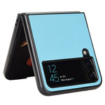 For Samsung Galaxy Z Flip4 5G Anti-wear Litchi Texture PU Leather Coated PC Case Drop-proof Cell Phone Cover