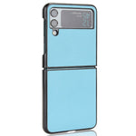For Samsung Galaxy Z Flip4 5G Anti-wear Litchi Texture PU Leather Coated PC Case Drop-proof Cell Phone Cover