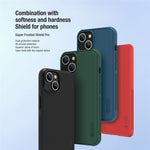 NILLKIN Super Frosted Shield Pro telefoncover til iPhone 14 Plus 6,7 tommer, PC + TPU Anti-fingeraftryk mat beskyttelsesetui