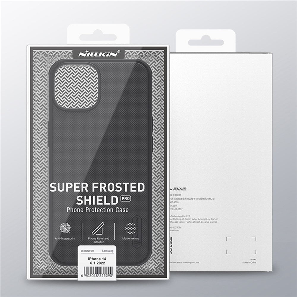 NILLKIN Super Frosted Shield Pro telefoncover til iPhone 14 Plus 6,7 tommer, PC + TPU Anti-fingeraftryk mat beskyttelsesetui