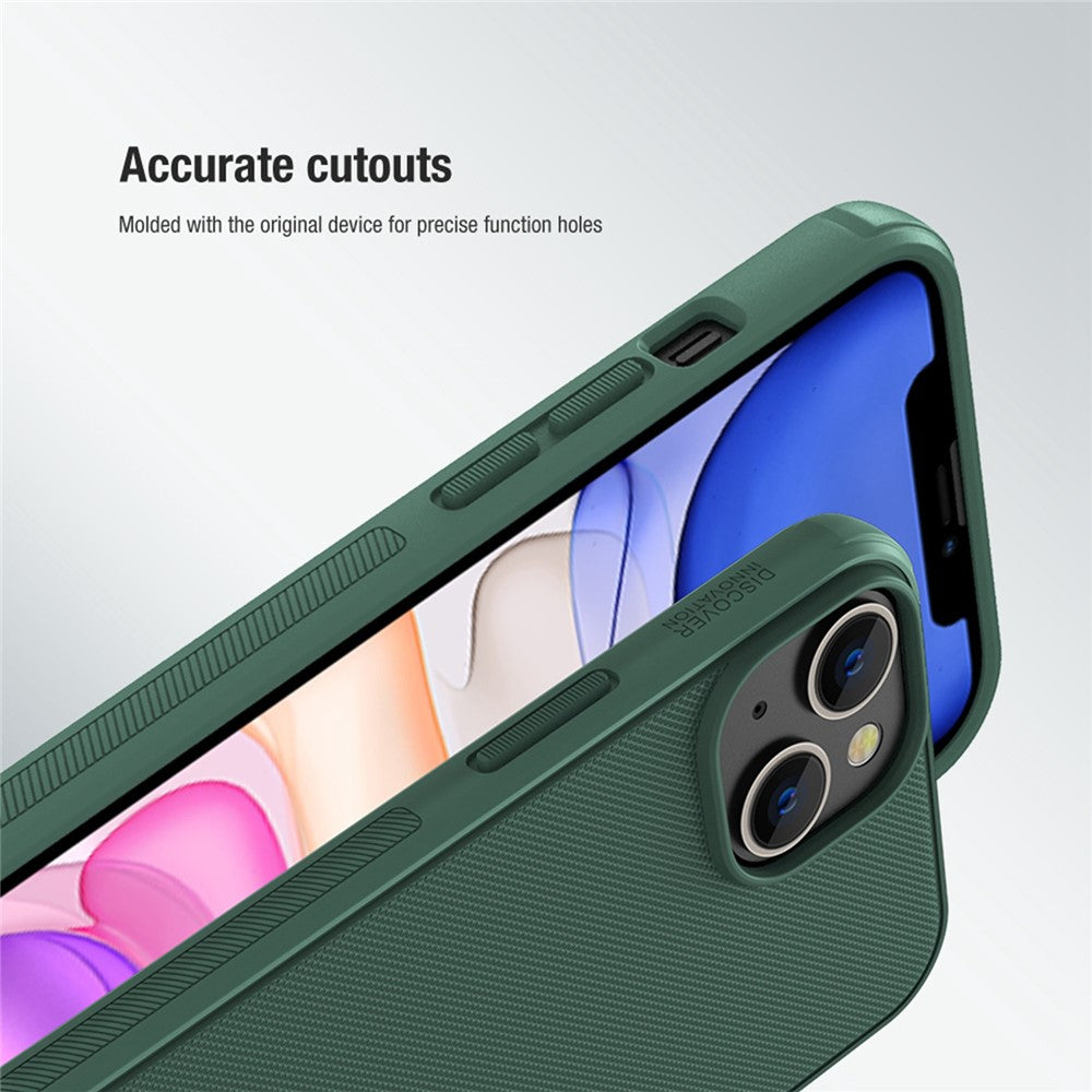 NILLKIN Super Frosted Shield Pro telefoncover til iPhone 14 Plus 6,7 tommer, PC + TPU Anti-fingeraftryk mat beskyttelsesetui