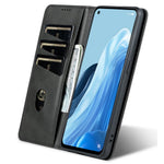 AZNS For Oppo Reno8 Lite 5G Magnetic Auto Closing PU Leather Viewing Stand Flip Cover Wallet Phone Case