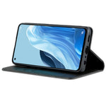 AZNS For Oppo Reno8 Lite 5G Magnetic Auto Closing PU Leather Viewing Stand Flip Cover Wallet Phone Case