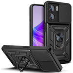 Oppo A77 5G / A57 (2022) 5G Fallskyddande Mobilmobilskal Stativ PC + TPU Hybrid Skal Skjutbart Kameraskydd mobilskal