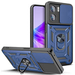 Oppo A77 5G / A57 (2022) 5G Fallskyddande Mobilmobilskal Stativ PC + TPU Hybrid Skal Skjutbart Kameraskydd mobilskal