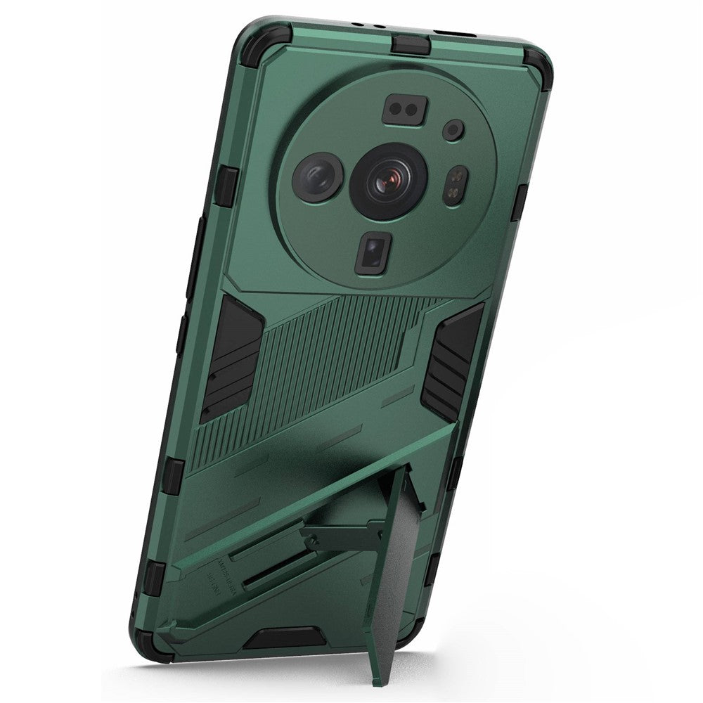 For Xiaomi 12S Ultra 5G Shock Absorption Drop-proof TPU+PC Cover Kickstand Anti-scratch Cell Phone Case