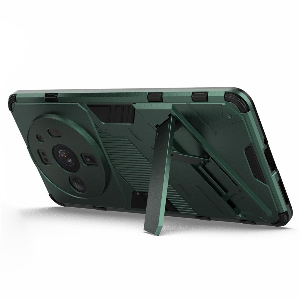 For Xiaomi 12S Ultra 5G Shock Absorption Drop-proof TPU+PC Cover Kickstand Anti-scratch Cell Phone Case