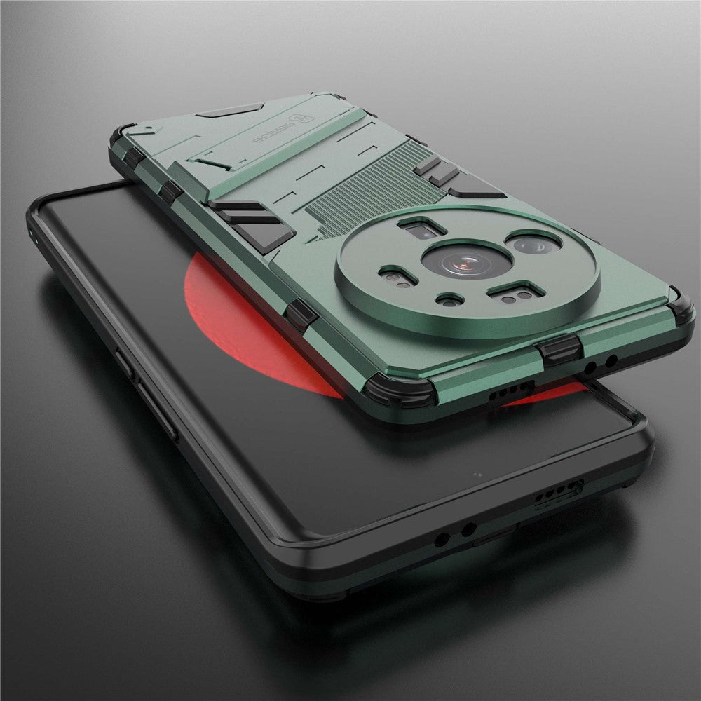 For Xiaomi 12S Ultra 5G Shock Absorption Drop-proof TPU+PC Cover Kickstand Anti-scratch Cell Phone Case
