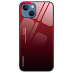 For iPhone 14 Plus 6.7 inch Gradient Color Design Phone Case Tempered Glass + PC + TPU Anti-scratch Protector