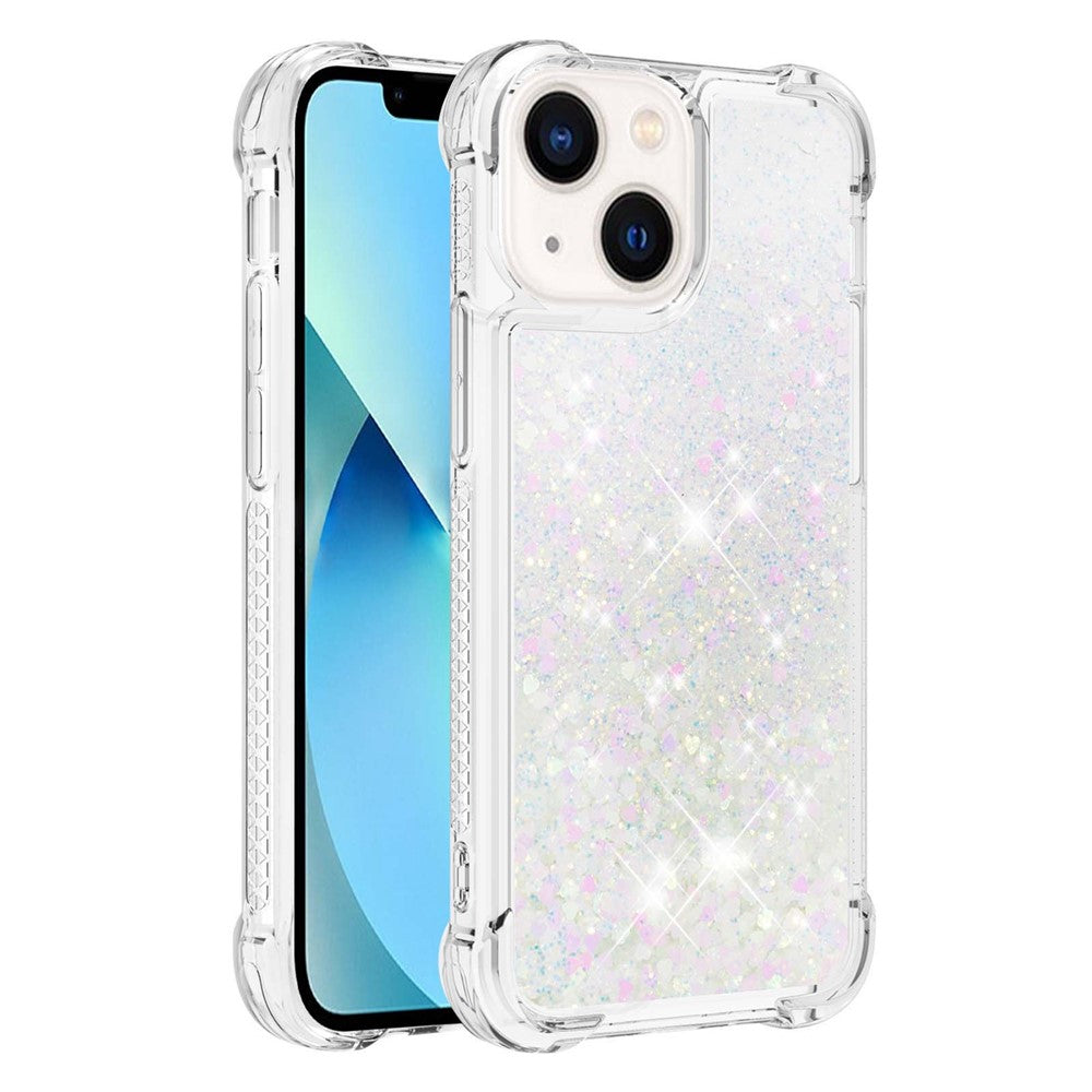 Til iPhone 14 Plus TPU Cover Glitter Kviksand Stødsikker Telefonbagside