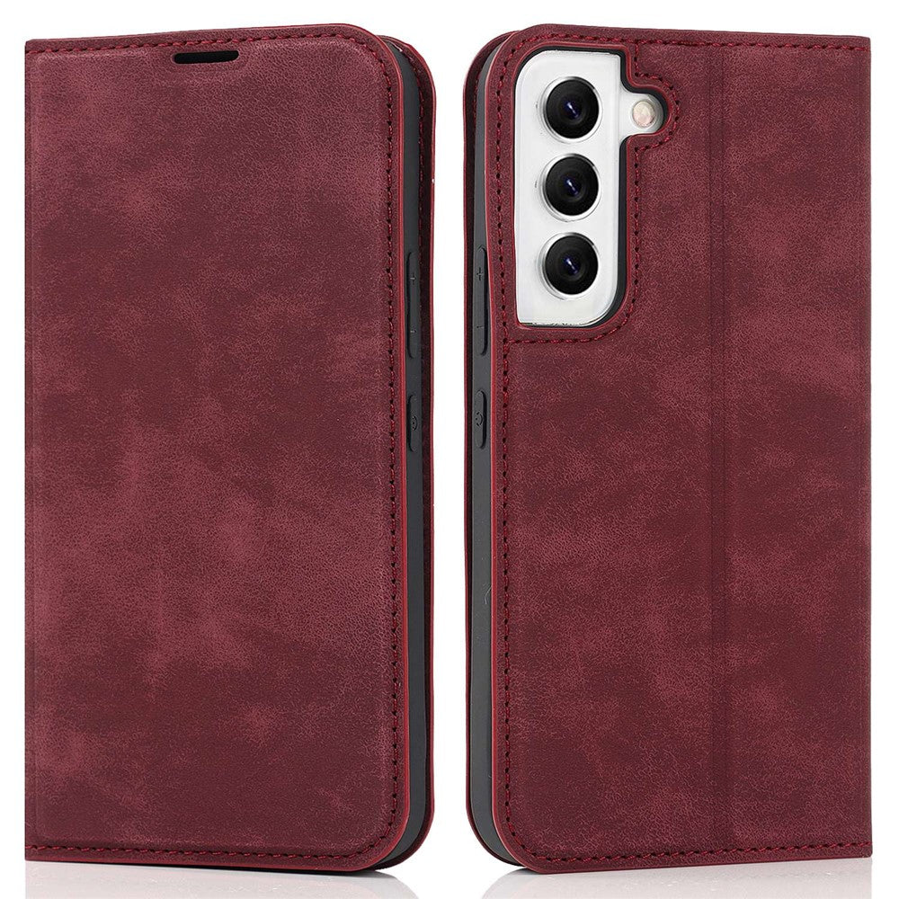 For Samsung Galaxy S22+ 5G RFID Blocking Stand Card Holder PU Leather Case Auto Closing Magnetic Phone Cover