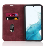 For Samsung Galaxy S22+ 5G RFID Blocking Stand Card Holder PU Leather Case Auto Closing Magnetic Phone Cover