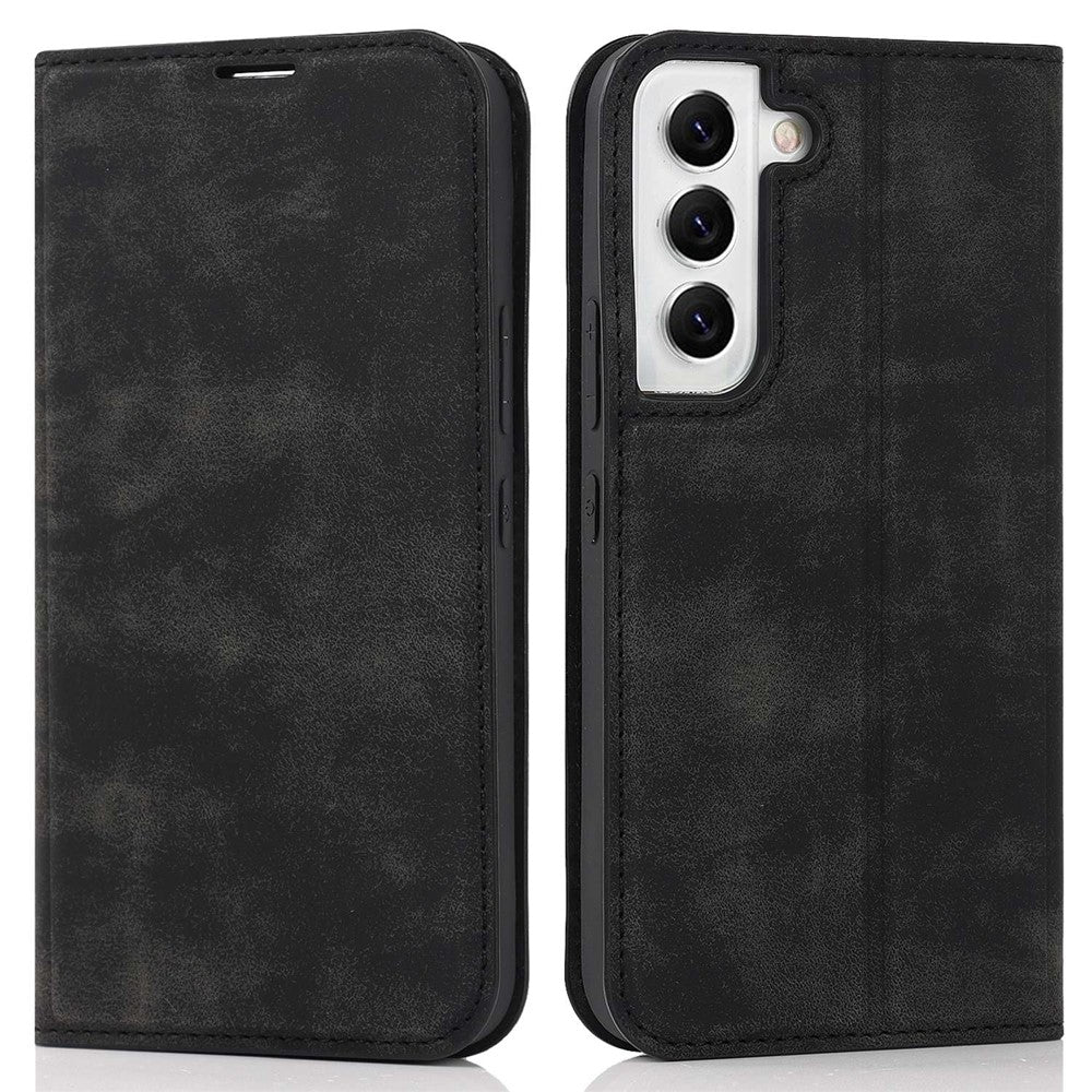 For Samsung Galaxy S22+ 5G RFID Blocking Stand Card Holder PU Leather Case Auto Closing Magnetic Phone Cover