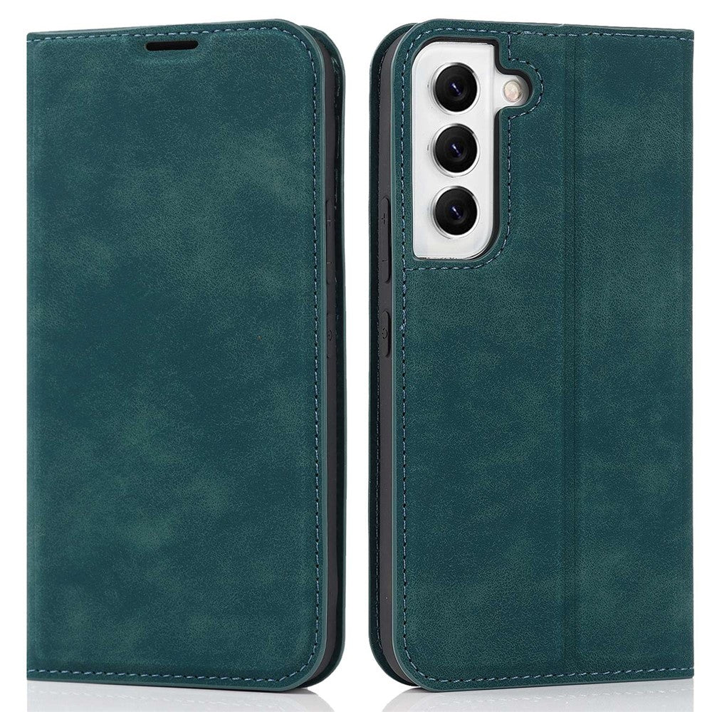 For Samsung Galaxy S22+ 5G RFID Blocking Stand Card Holder PU Leather Case Auto Closing Magnetic Phone Cover