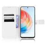 Honor X40i 5G / Play7T Pro 5G Stoppsäkert mobilflipfodral Plånboksfodral Välskyddat Diamantstruktur PU-läderfodral Stativ Korthållare med Handledsrem