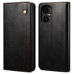 Anti-drop Waxy Crazy Horse Texture Phone Case for Xiaomi Poco M4 5G, PU Leather Magnetic Auto-absorbed Stand Wallet Cover