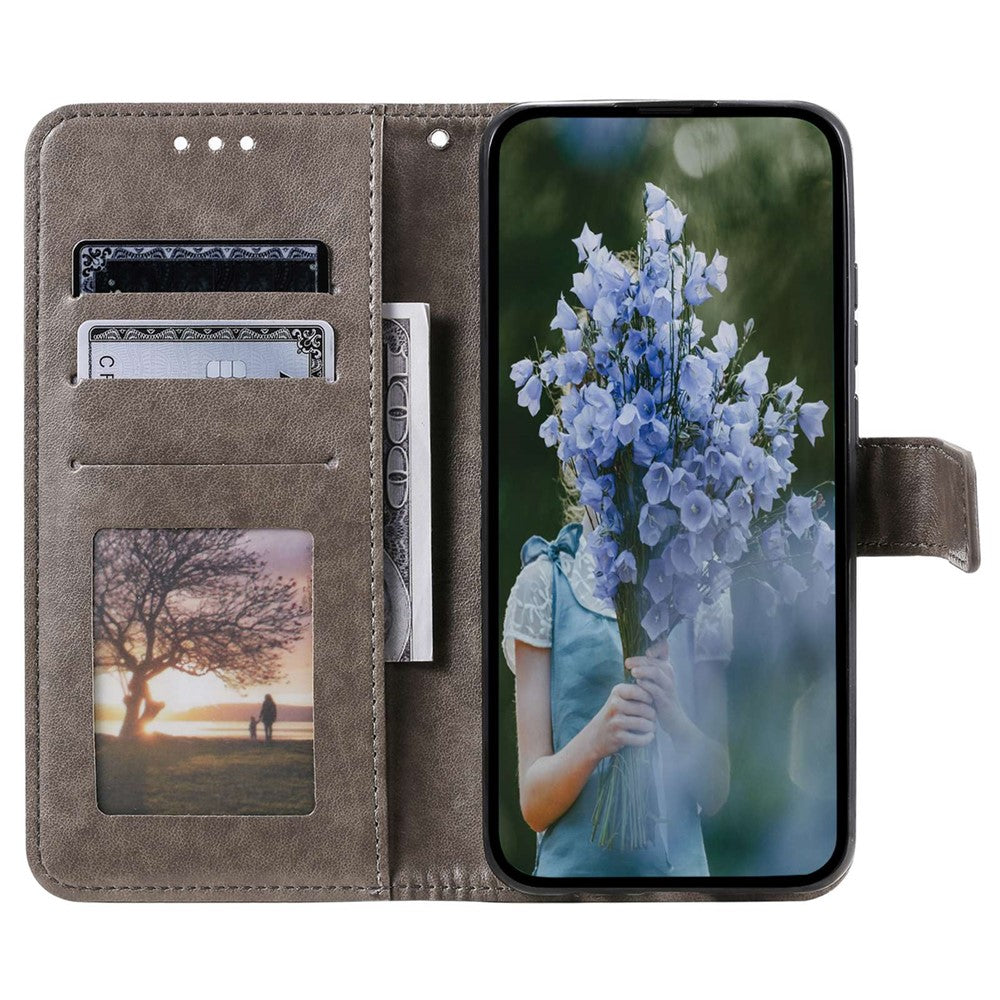 For Xiaomi 12S Ultra 5G Mandala Flower Pattern Imprinted PU Leather Hand Strap Design Magnetic Anti-fall Cover Stand Wallet Style Case