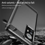 MOFI JK TPU Series-1 til Xiaomi 12 Lite 5G, TPU-mobilcover med børstet overflade, fingeraftryksafvisende og bagside i kulfiber