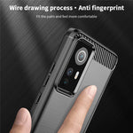 MOFI JK TPU Series-1 til Xiaomi 12 Lite 5G, TPU-mobilcover med børstet overflade, fingeraftryksafvisende og bagside i kulfiber