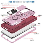 Samsung Galaxy A53 5G-mobilcover med kamera-skydedørsdesign, hård PC, blød TPU, Defender-stativcover med kortplads