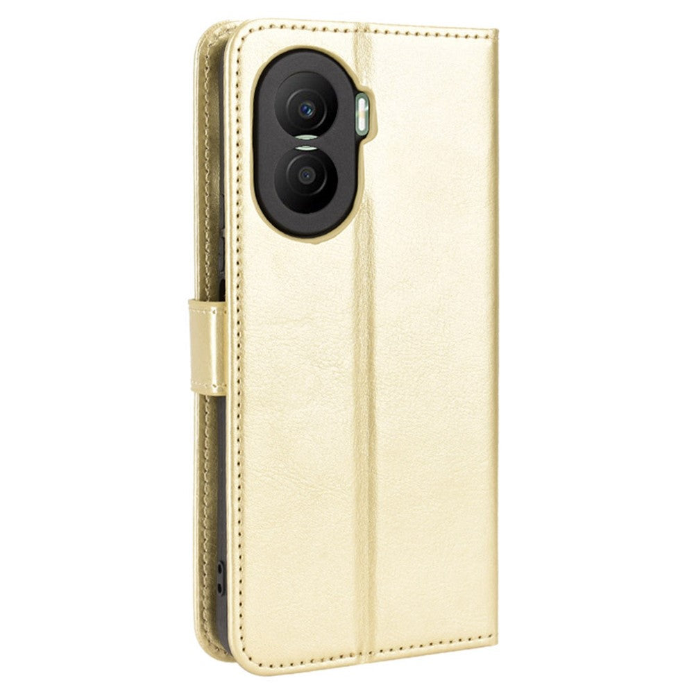 Crazy Horse Texture PU Leather Case for Honor X40i 5G / Play7T Pro 5G Foldable Stand Full Protection Phone Wallet Cover