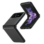 For Samsung Galaxy Z Flip4 5G Litchi Texture Metal Frame PU Leather + PC Back Cover Anti-fingerprint Phone Case