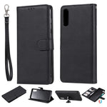 Til Samsung Galaxy A50 / A50s / A30s etui 2-i-1 aftageligt magnetisk læderpung mobilcover med strop