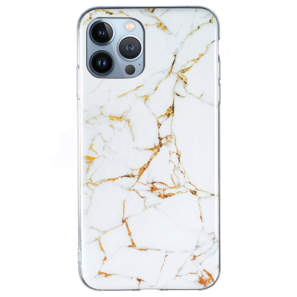 TPU Cover til iPhone 14 Pro 6,1 tommer, IMD Marmor Mønster Faldbeskyttende Godt Beskyttet Mobiltelefon Cover