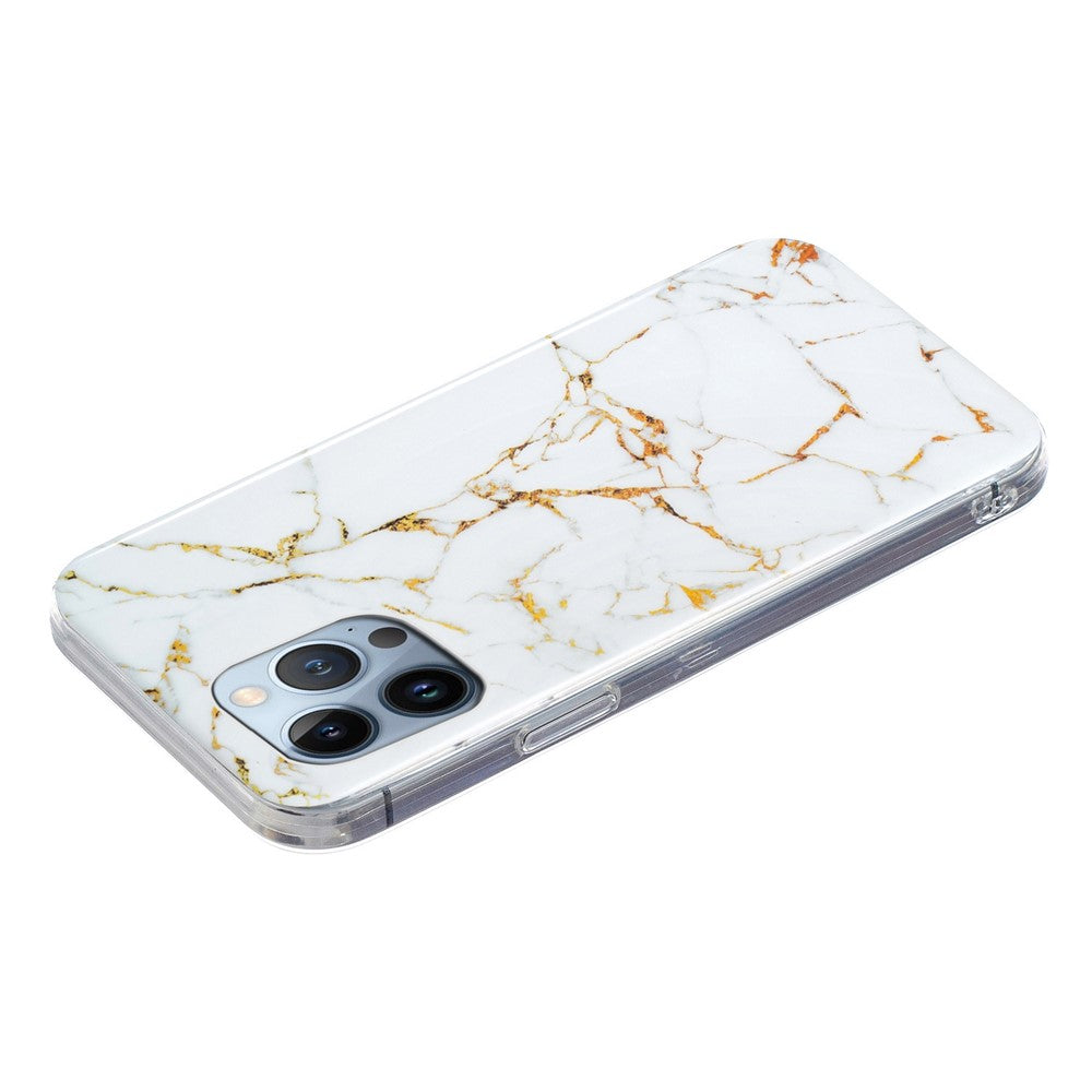TPU Cover til iPhone 14 Pro 6,1 tommer, IMD Marmor Mønster Faldbeskyttende Godt Beskyttet Mobiltelefon Cover