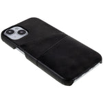 For iPhone 14 6.1 inch Anti-fall Mobile Phone Case PU Leather+PC Back Phone Cover with 2 Card Slots