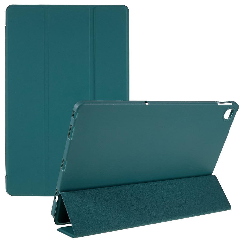 For Lenovo Tab M10 Plus (3rd Gen) / Xiaoxin Pad 2022 10.6 inch Light Thin Anti-wear PU Tablet Case Matte TPU Trifold Stand Cover