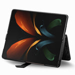 Til Samsung Galaxy Z Fold4 5G Stødsikkert Flip Wallet Cover Præget Mandala Mønster Foldbart Stander PU Læder Etui med Håndrem