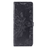 Til Samsung Galaxy Z Fold4 5G Stødsikkert Flip Wallet Cover Præget Mandala Mønster Foldbart Stander PU Læder Etui med Håndrem