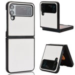 For Samsung Galaxy Z Flip4 5G Anti-scratch Phone Cover Carbon Fiber Texture PU Leather Coated PC Cell Phone Case