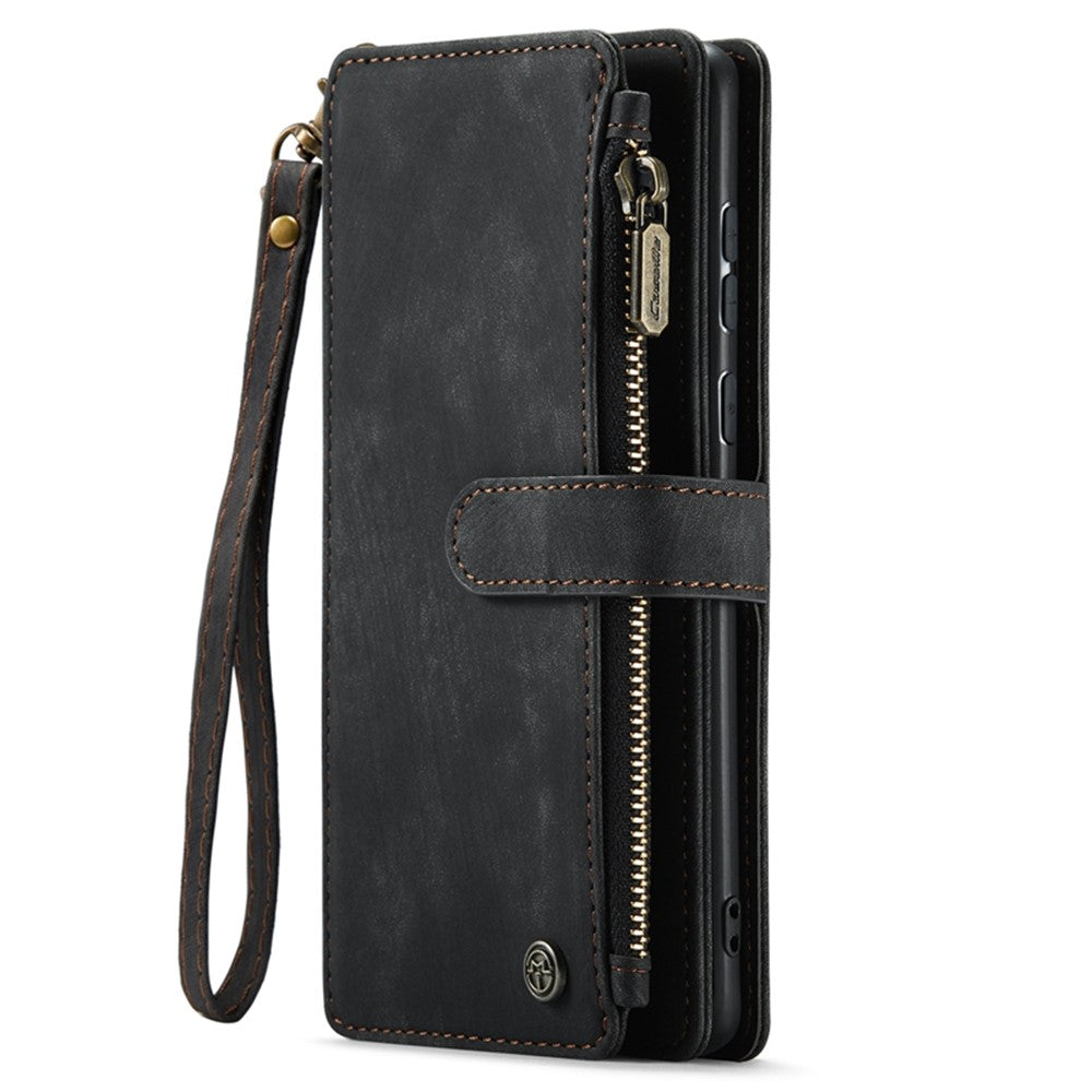 Til Samsung Galaxy A30s / A50s / A50 Telefonetuier med Rem CASEME C30 Lynlås Flere Kortrum PU Læder Cover