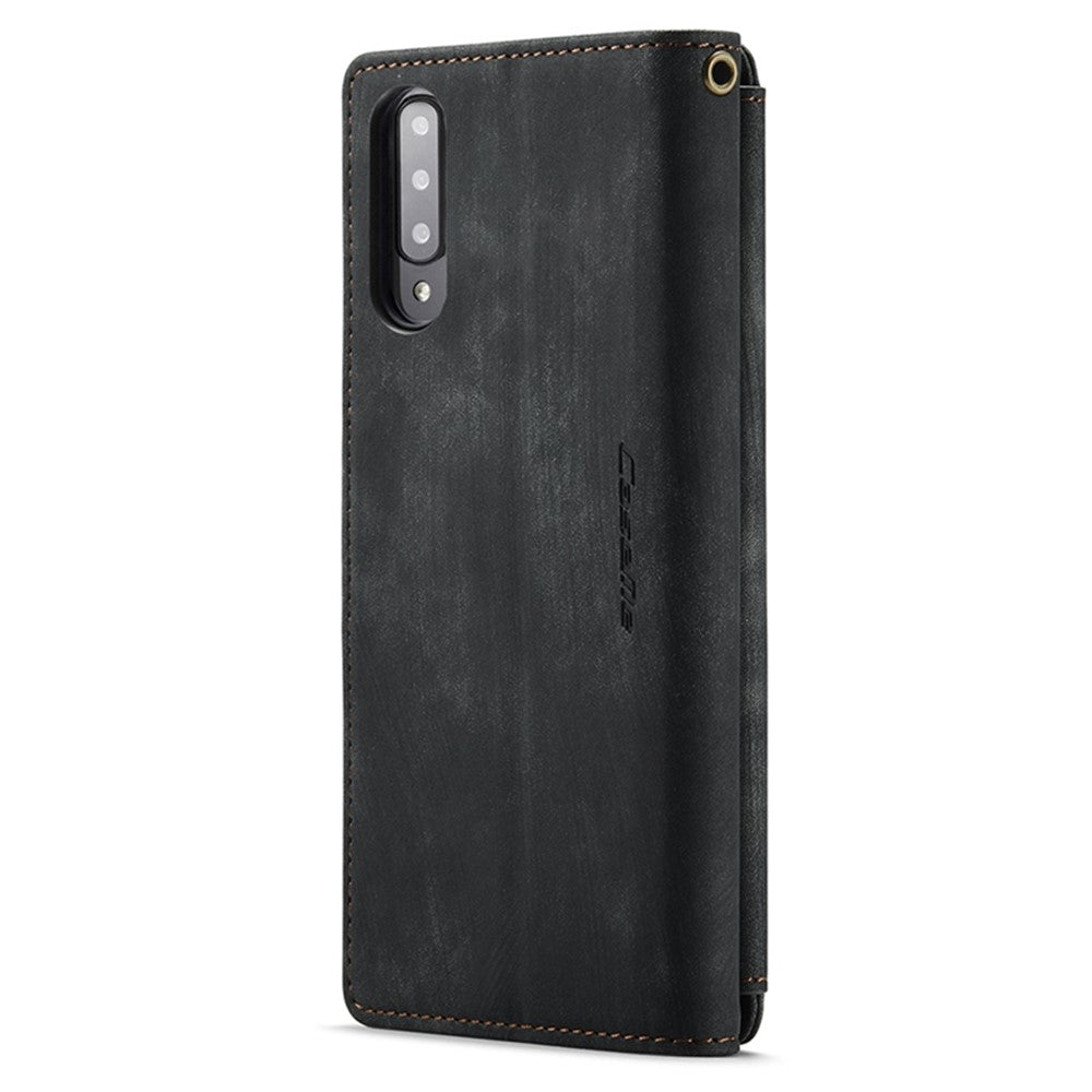 Til Samsung Galaxy A30s / A50s / A50 Telefonetuier med Rem CASEME C30 Lynlås Flere Kortrum PU Læder Cover