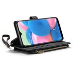Til Samsung Galaxy A30s / A50s / A50 Telefonetuier med Rem CASEME C30 Lynlås Flere Kortrum PU Læder Cover