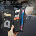 Til Samsung Galaxy A30s / A50s / A50 Telefonetuier med Rem CASEME C30 Lynlås Flere Kortrum PU Læder Cover