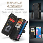 Til Samsung Galaxy A30s / A50s / A50 Telefonetuier med Rem CASEME C30 Lynlås Flere Kortrum PU Læder Cover