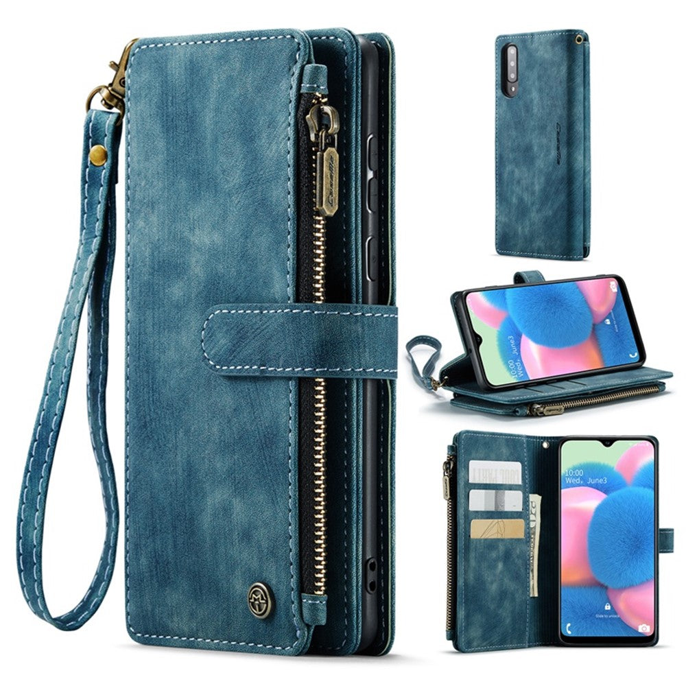 Til Samsung Galaxy A30s / A50s / A50 Telefonetuier med Rem CASEME C30 Lynlås Flere Kortrum PU Læder Cover