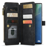 For Samsung Galaxy Note20 Ultra 4G / 5G Phone Cases with Strap CASEME C30 Zipper Multiple Card Holder PU Leather Cover