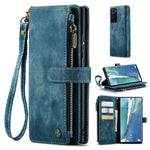 For Samsung Galaxy Note20 Ultra 4G / 5G Phone Cases with Strap CASEME C30 Zipper Multiple Card Holder PU Leather Cover