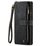 For Samsung Galaxy Note20 5G / 4G Phone Cases with Strap CASEME C30 Zipper Multiple Card Holder PU Leather Cover