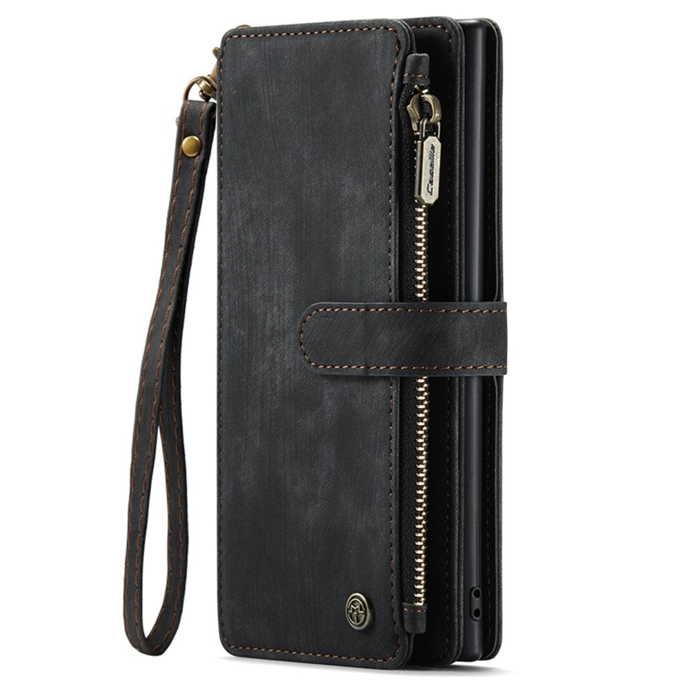 For Samsung Galaxy Note 10 Plus 5G / 4G Phone Cases with Strap CASEME C30 Zipper Multiple Card Holder PU Leather Cover