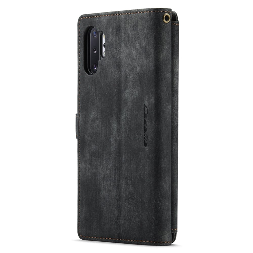 For Samsung Galaxy Note 10 Plus 5G / 4G Phone Cases with Strap CASEME C30 Zipper Multiple Card Holder PU Leather Cover